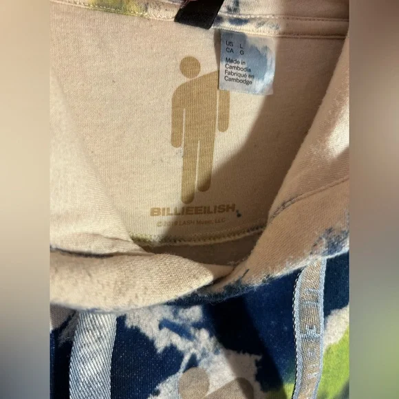 Billie Eilish Splatter Paint Personalized Hoodie - Picture 3 of 6